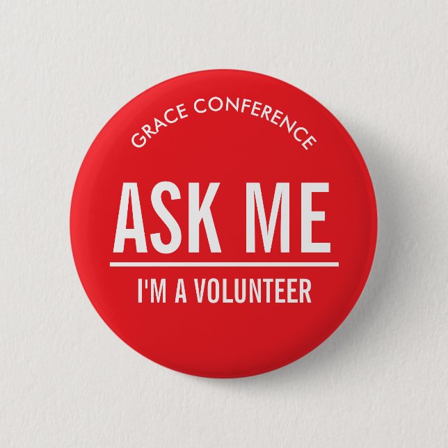 Red Frag Me Volunteers Button (Vorderseite)