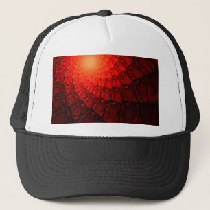 Red Fraktal Pattern Truckerkappe