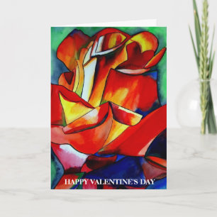 Red France Libre Rose Valentine's Day Card Feiertagskarte