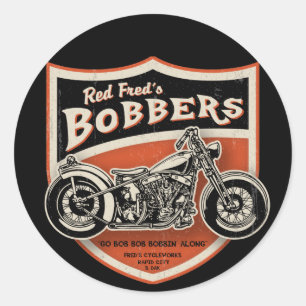Red Freds Bobber Runder Aufkleber