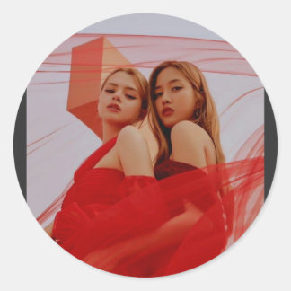 Red Freenbecky Runder Aufkleber