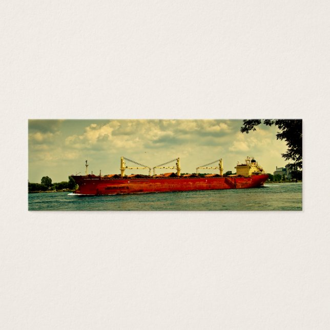 Red Freighter Illustration Tiny Lesezeichens (Vorderseite)