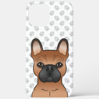 Red French Bulldog Cartoon Dog & Paws