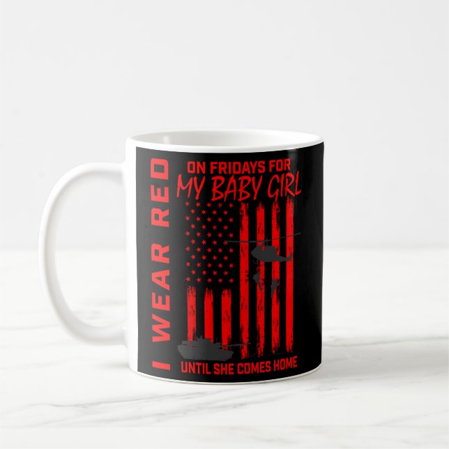 Red Friday Daughter Baby Military Stationierung Us Kaffeetasse (Links)