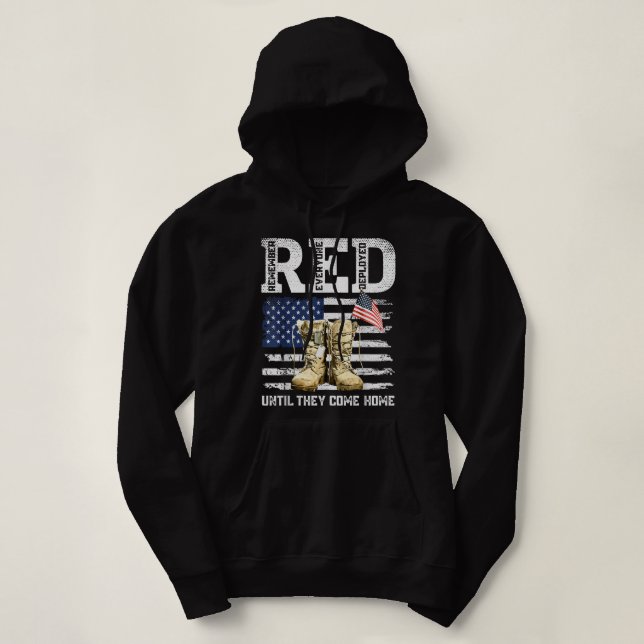 RED Friday Denken Sie daran, jeden Freitag Hoodie (Design vorne)