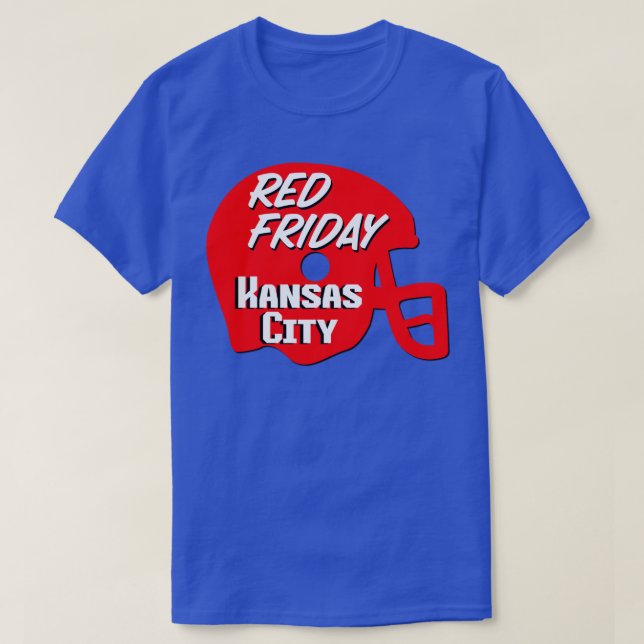 Red Friday Kansas City Lover Chiefs Fan Red Helme T-Shirt (Design vorne)