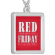 Red Friday Necklace Versilberte Kette (Vorderseite links)