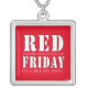 Red Friday Necklace Versilberte Kette (Vorderseite)
