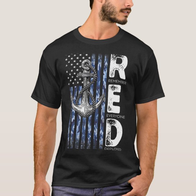 Red Friday Veterans Day US Navy Unterstützung Alle T-Shirt (Vorderseite)