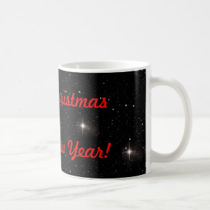 Red Frohe Weihnachten und Glück Neues Jahr auf den Kaffeetasse