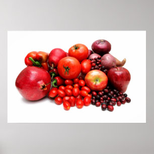 Red Fruit And Vegetables Poster