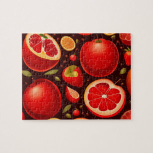 Red Fruits Pattern Puzzle
