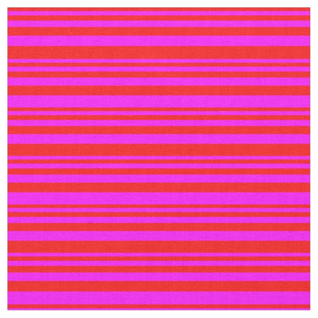 Red & Fuchsia Liniertes Muster Stoff (Nahaufnahme)