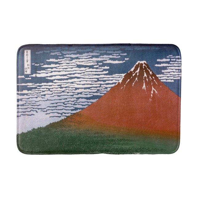 Red Fuji, Aka Fujiyama Volcano Katsushika Hokusai Badematte (Vorderseite)