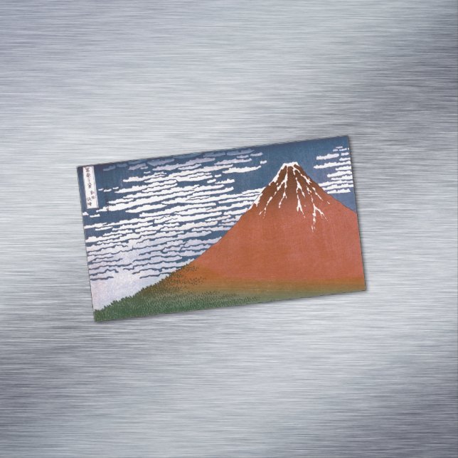 Red Fuji, Aka Fujiyama Volcano Katsushika Hokusai Magnetische Visitenkarte (Beispiel)