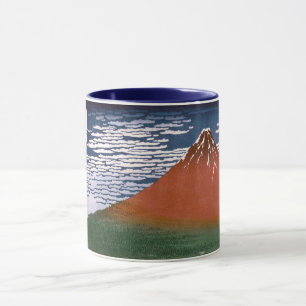 Red Fuji, Aka Fujiyama Volcano Katsushika Hokusai Tasse
