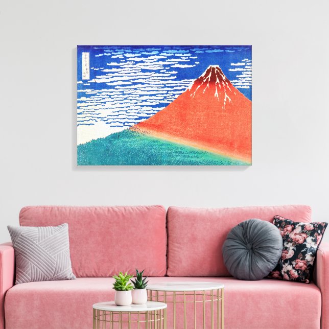 Red Fuji | Hokusai | Leinwanddruck (Insitu (Wohnzimmer))