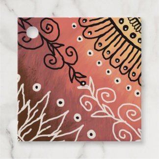 Red Funny Art Pattern Geschenkanhänger