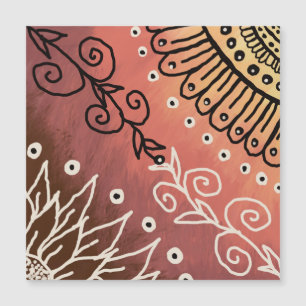 Red Funny Art Pattern Magnetkarte