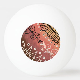Red Funny Art Pattern Tischtennisball