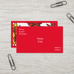 Red Garden Standard, 3,5" x 2,0" Visitenkarte