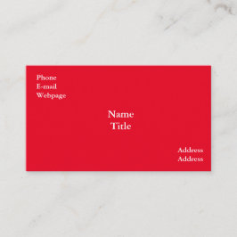 Red Garden Standard, 3,5" x 2,0" Visitenkarte