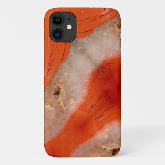 Red Gemstone Stone Texture iPhone 11 Fall Case-Mate iPhone Hülle (Rückseite)