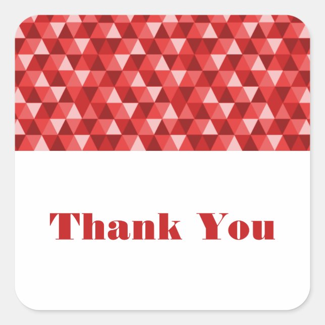 Red Geometric Triangle - Danke Stickers (Vorderseite)