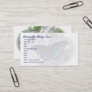 Red Gepunktet Lila Butterfly Business Card Visitenkarte