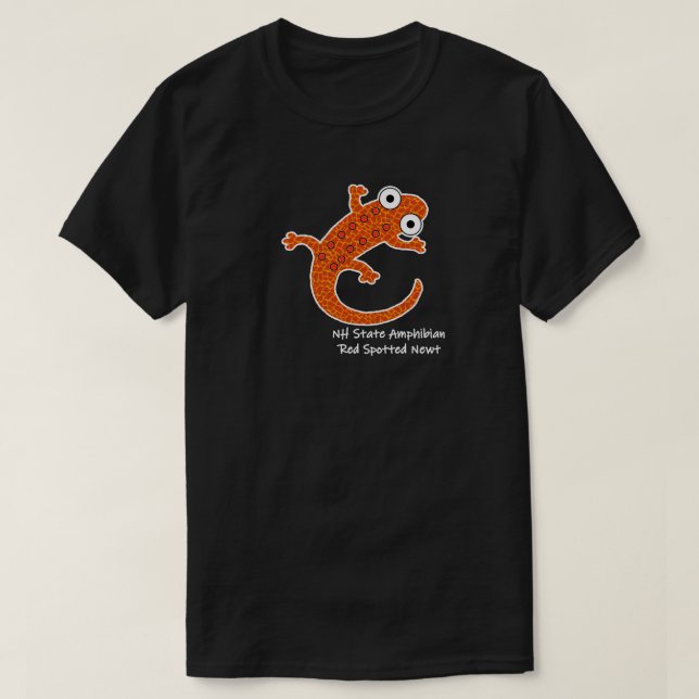 Red Gepunktet Newt - New Hampshire Staat Amphibien T-Shirt (Design vorne)
