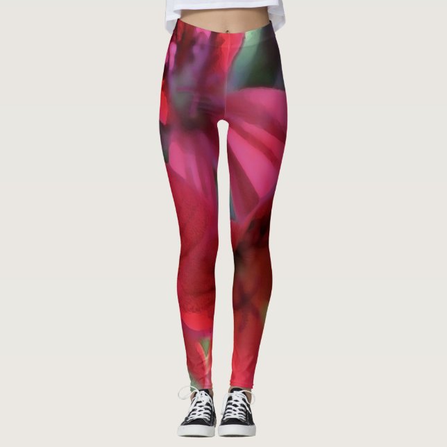 Red Geranium Leggings (Vorderseite)