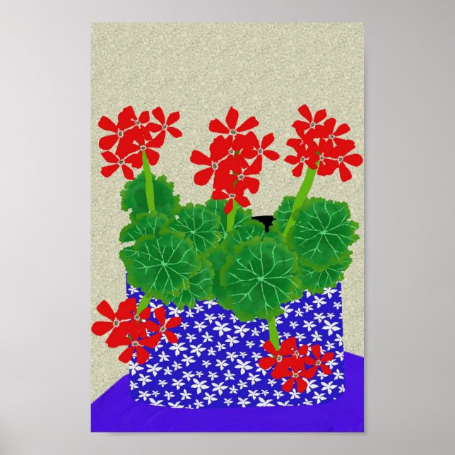 Red Geranium Poster (Vorne)
