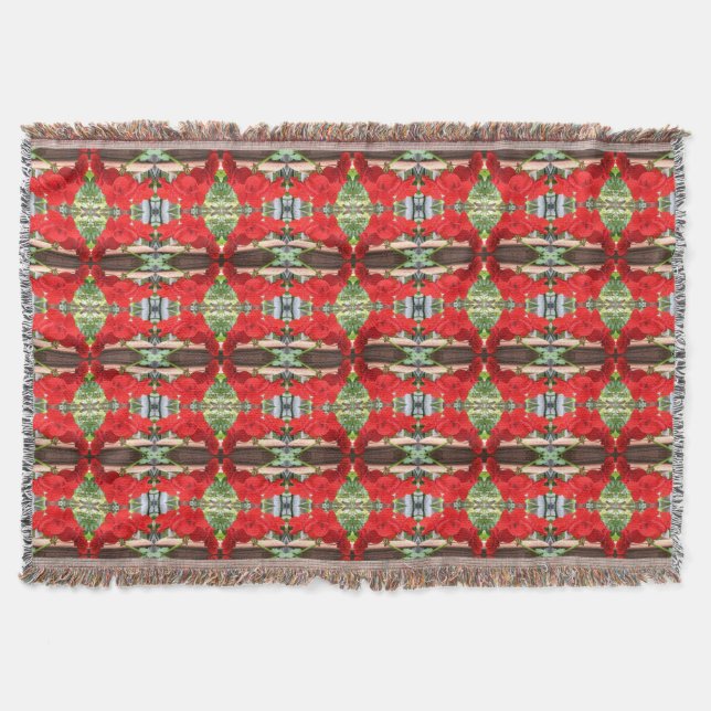 Red Geranium Stripes Decke (Vorderseite)