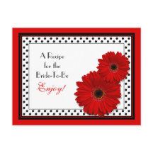 Red Gerbera Daisy Brautparty Rezept Card