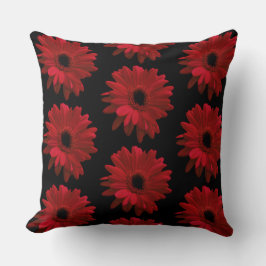 Red Gerbera Daisy Kissen