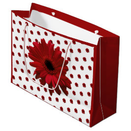 Red Gerbera Daisy Mother Day Große Geschenktüte