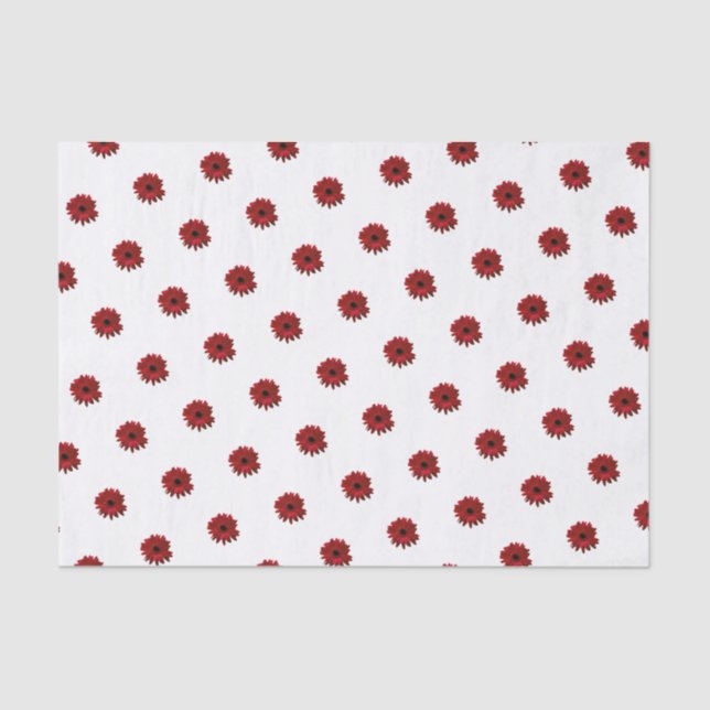 Red Gerbera Daisy Mother Day Seidenpapier (Vorderseite)