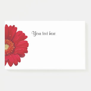 Red Gerbera Daisy Template Post-it Klebezettel