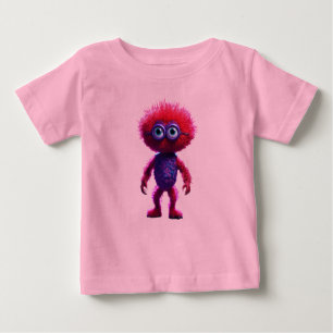 "Red Germ Monster Baby T - Shirt" Baby T-shirt