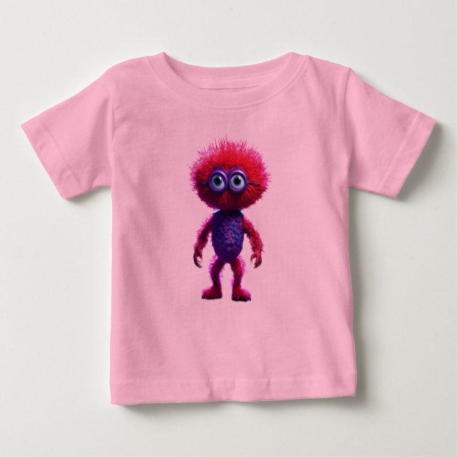 "Red Germ Monster Baby T - Shirt" Baby T-shirt (Vorderseite)