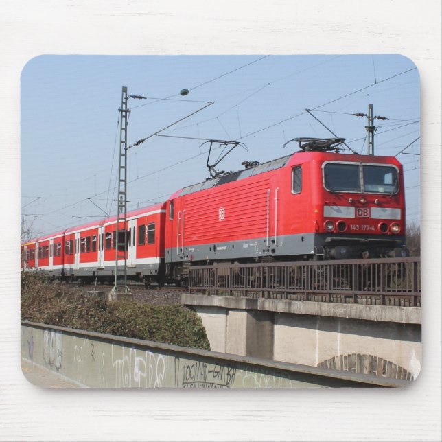 Red German Train Mousepad (Vorne)