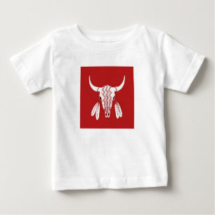 Red Ghost Dance Buffalo Baby T - Shirt