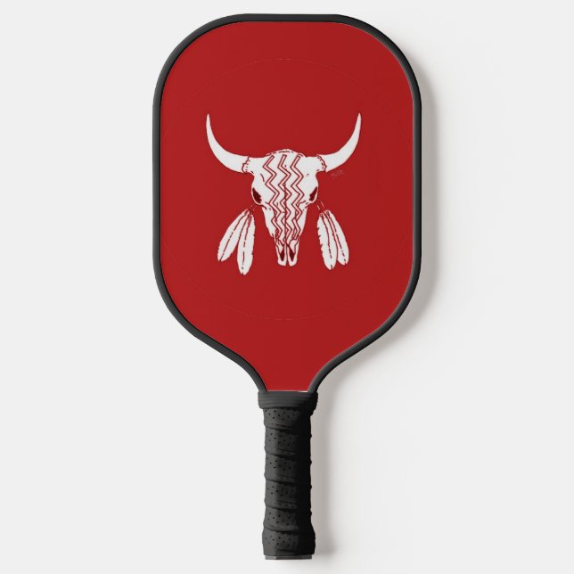 Red Ghost Dance Buffalo Black Pickleball Paddel Schläger (Vorderseite)