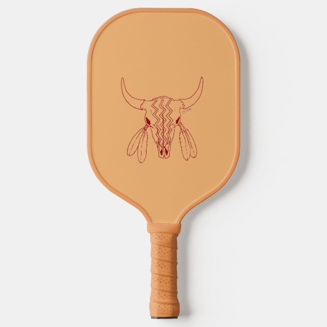 Red Ghost Dance Buffalo Bräuner Pickleball Paddel Pickleball Schläger (Vorderseite)