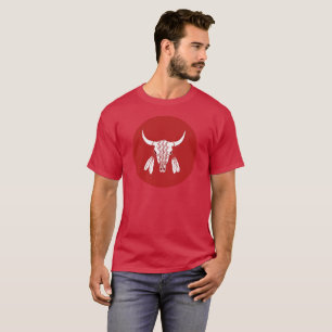 Red Ghost Dance Buffalo Circle Kardinal T - Shirt