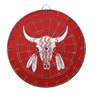Red Ghost Dance Buffalo Dartboard Dartscheibe
