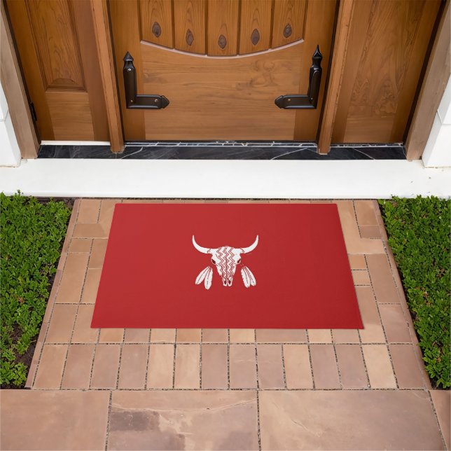 Red Ghost Dance Buffalo Doormat Fußmatte (Außenbereich)