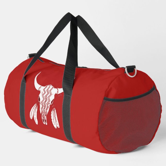 Red Ghost Dance Buffalo Duffel Tasche (Rechte Ecke)