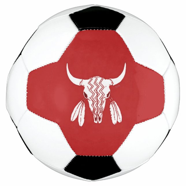 Red Ghost Dance Buffalo Fußballball Fußball (Vorderseite)