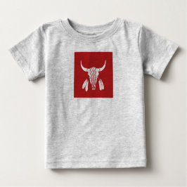 Red Ghost Dance Buffalo Grau Baby T - Shirt